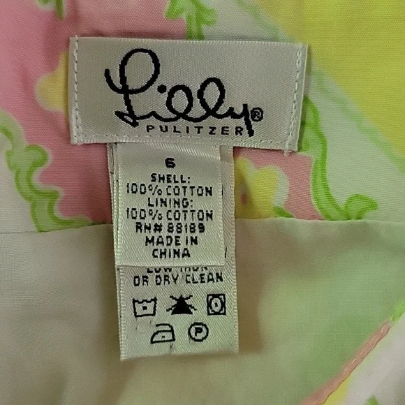 Lilly Pulitzer A line Mini skirt sz 6 Floral Butterfly Print - Picture 3 of 7